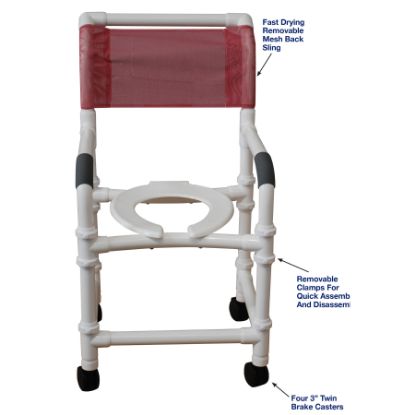 Picture of MJM shower chair with soft seat, knock down version