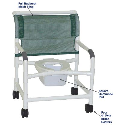 Picture of MJM Mid-size shower chair with square pail