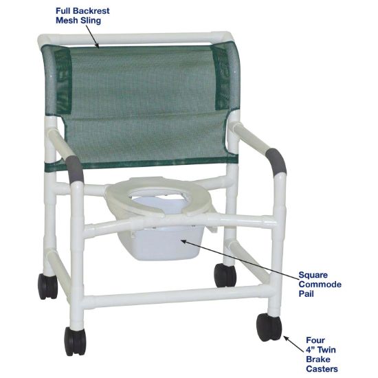 Picture of MJM Mid-size shower chair with square pail