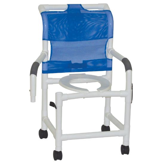 Picture of MJM Superior Standard Shower chair, with dual swing away armrests