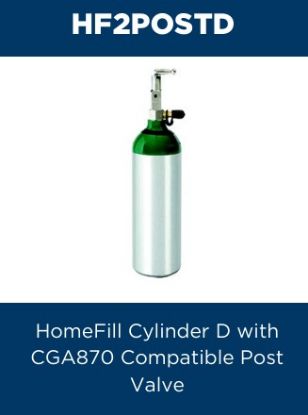 Picture of D Cylinder for HomeFill, with post valve