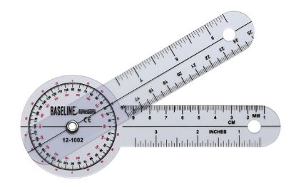 Picture of Baseline 360 degree clear plastic goniometer, 6 inches