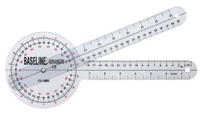 Picture of Baseline 360 degree clear plastic goniometer, 12 inches