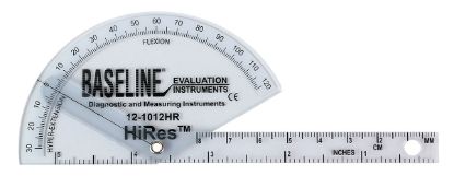 Picture of Baseline HiRes flexion/hyper-extension plastic finger goniometer, 5-1/2 inches