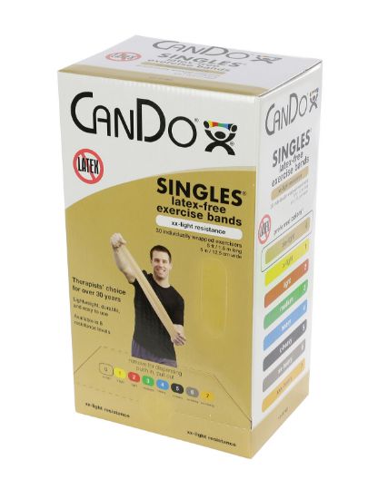 Picture of CanDo latex-free exercise band, 5-foot Singles