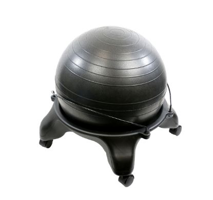 Picture of CanDo plastic exercise ball stool/trainer with locking casters