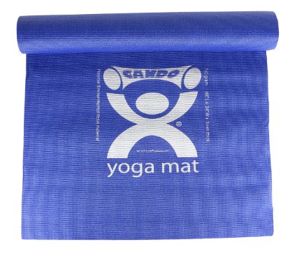 Picture of CanDo yoga mat, blue, 68" x 24" x 1/6", eco-friendly