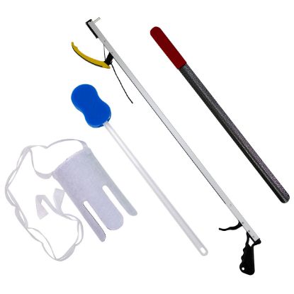 Picture of Hip Kit #2: 32" reacher, sock and stocking aid, 24" metal shoe horn, contoured sponge