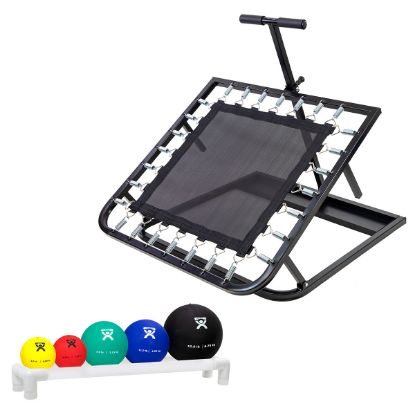 Picture of Rectangular rebounder package w/1 tier ball rack and 5 ball set (1 ea: 2,4,7,11,15 lb)