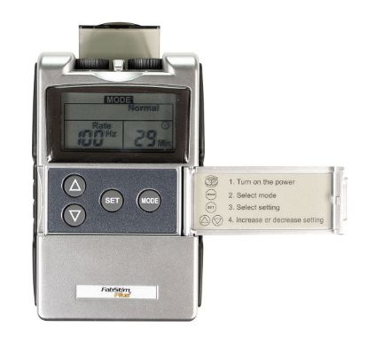 Picture of FabStim digital dual channel TENS, complete
