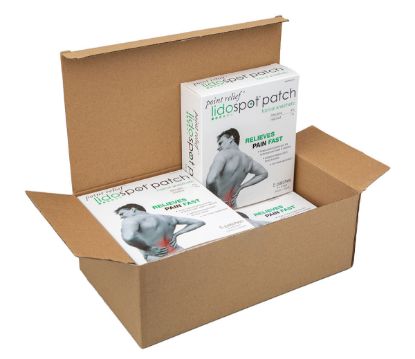 Picture of Point Relief LidoSpot pain relieving patch, universal size (4" x 6"), 20/pack