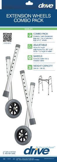 Picture of Drive tall extension legs with wheels, combo pack