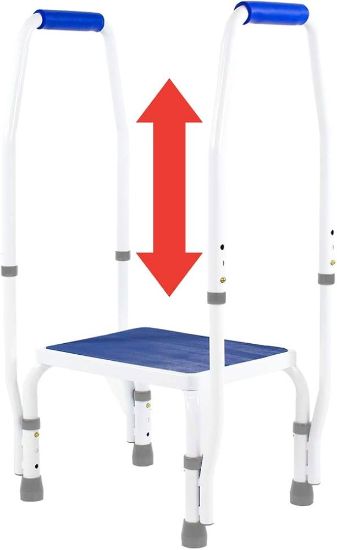 Picture of AdjustaStep DoubleSafe Step Stool, Adjustable Height, two Handrails - 300lb Weight Capacity