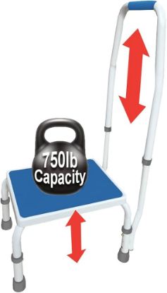 Picture of AdjustaStep Deluxe Bariatric Step Stool with Handrail - 750lb Weight Capacity