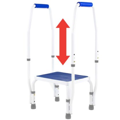 Picture of AdjustaStep DoubleSafe Bariatric Deluxe Step Stool, two Handrails - 750lb Capacity